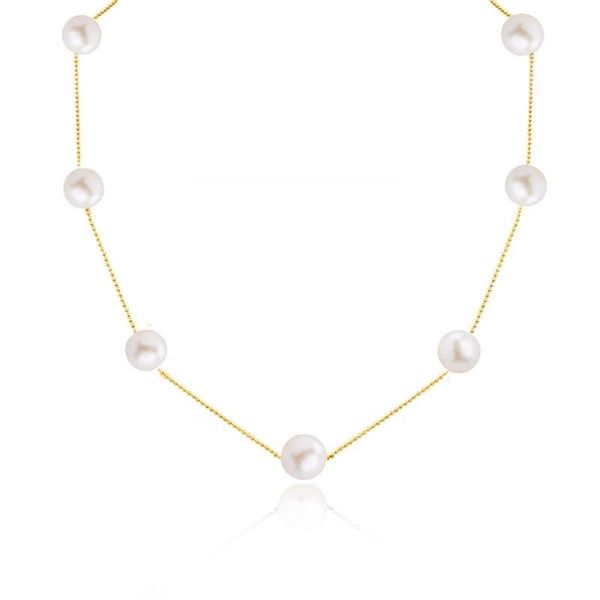 

chains must with pearls 14 gold necklace, Silver