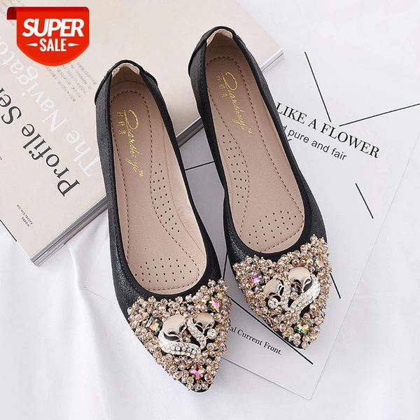 

fashion women ballet shoes leisure spring pointy ballerina bling rhinestone flats shoes princess shiny crystal wedding #ei4e