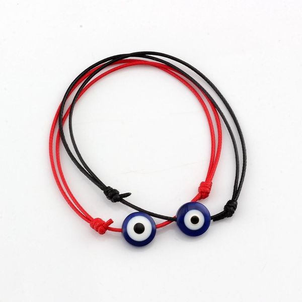 100 pcs Turkish Lucky Eye Charm Pulseiras Handmade Corda Trançada Jóias Para Homens Mulheres Presente