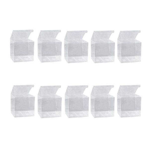 

gift wrap 50pcs transparent pvc packing box candy storage case container organizer