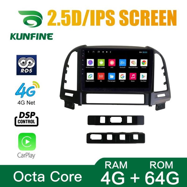 

player octa core android 8.1 car dvd gps navigation deckless stereo for santafe 2009 2010 2011 2012 headunit radio