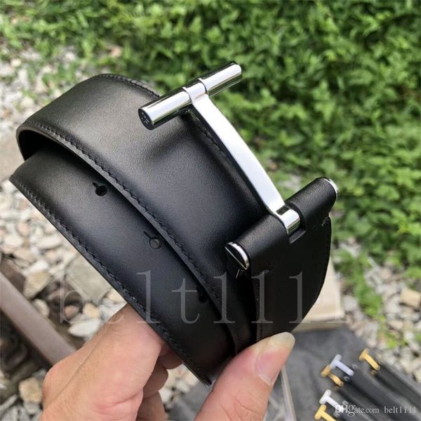 

2022 designer belts men clothing accessories business belts for men big buckle fashion genuine leather belts wholesale with original box, Black;brown