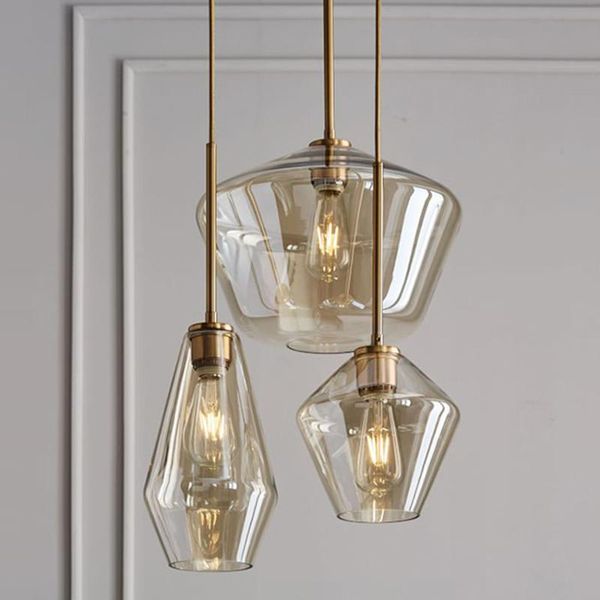

pendant lamps modern glass dining lighting lamp clear/cognac nordic hang bar cafe restaurant sitting room fixtures