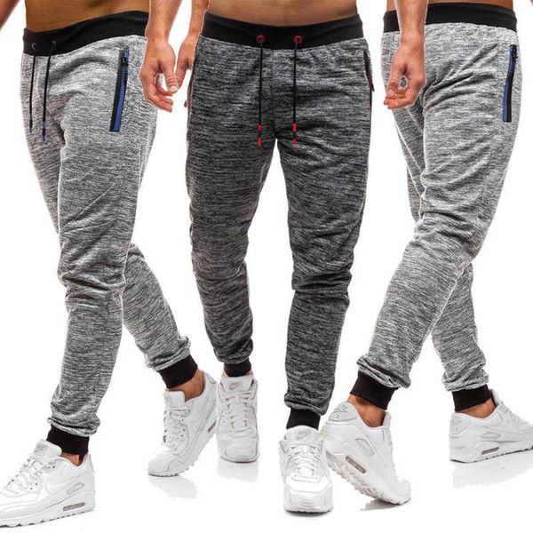 

men's pants thefound fashion mens slim fit tracksuit sport gym skinny jogging joggers sweat trousers, Black