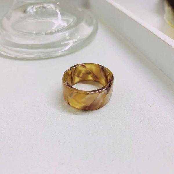 

dusted acrylic open resin ring, Silver