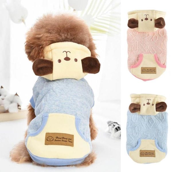 

dog apparel lovely pet hoodie cartoon bear easy-wearing fashion dogs sweatshirt costume clothes shirt