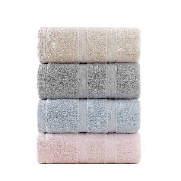 

japanese concise style household bath towel 70*140cm all cotton multicolor water absorption large size bathroom for adult