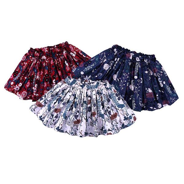 

skirts summer cute baby girls tutu girl flower print princess pettiskirts kid ballet dancing party skirt cotton children clothes, Blue