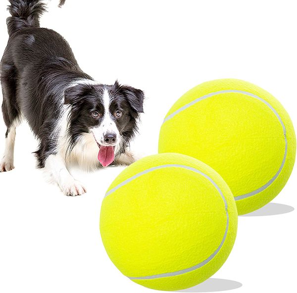 Hundespielzeugbälle, 24,1 cm, großer Tennisball, interaktives Spielzeug für draußen/innen, für mittelgroße und große Hunde, lustiges aufblasbares Gummi