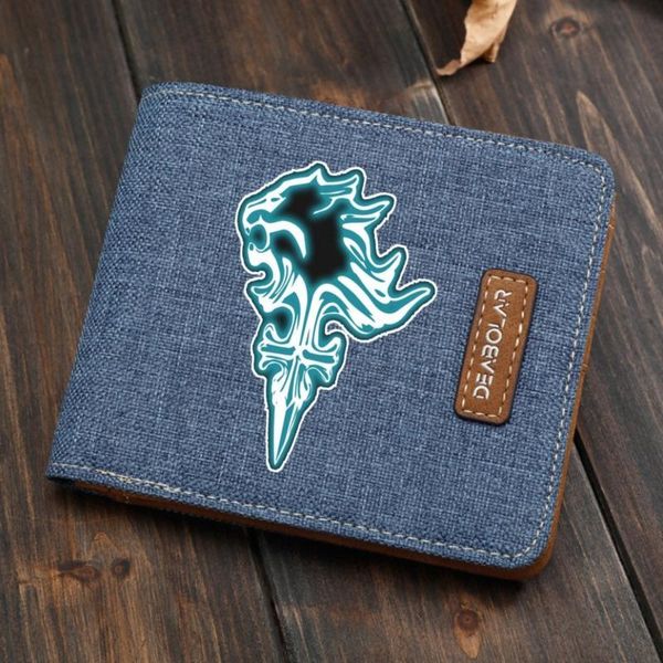 

game final fantasy wallet men teenagers printing carteira fashion student coin card holder purse wallets, Red;black
