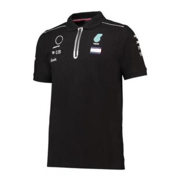 

2021 f1 racing lapel zipper polo short sleeve formula one customizable team t-shirt