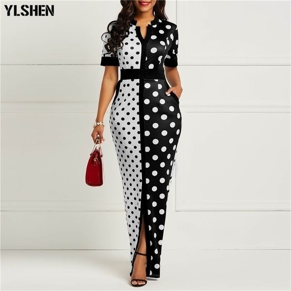 

african dresses for women dashiki polka dot african clothes plus size summer white black printed retro bodycon long africa dress, Black;gray