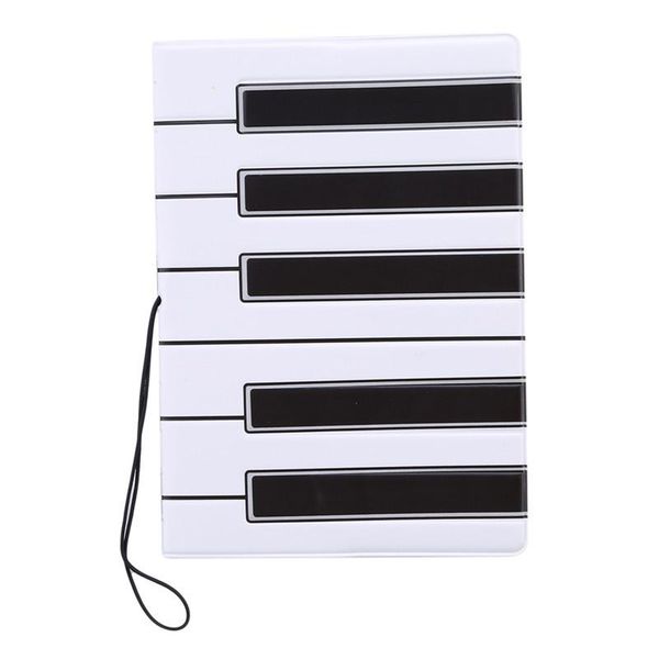 

card holders black white piano keys passport holder id 3d design leather business bag cover travel case organizer, Brown;gray