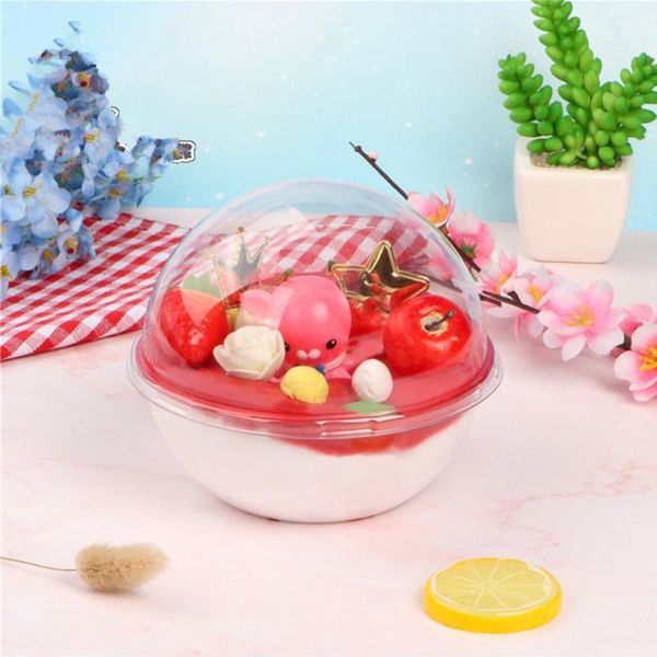 

storage bottles & jars 10pcs transparent cake container shape portable mousse round (350ml style)