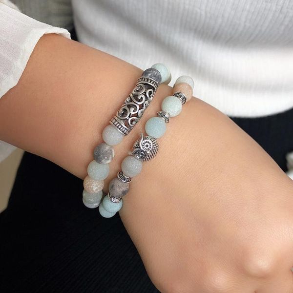 

bangle women retro bracelets bohemian hand string ocean style multi circle pearl crystal bracelet jewelry gifts for man and, Black