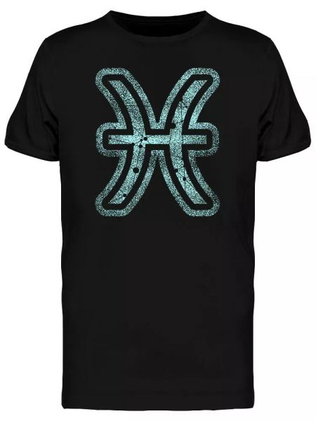 

zodiac symbol sign of the fish men's tee -image by shutterstock, White;black