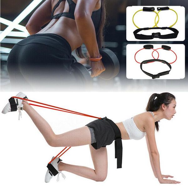

fitness booty bubands set with adjustable waist belt pedal exerciser elastic bands for bulegs muscle training workout resistance