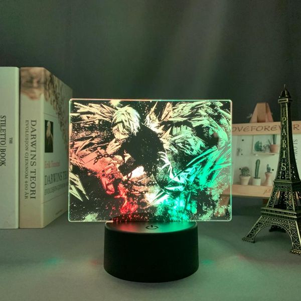 

night lights dual color led lamp anime tokyo ghoul ken kaneki for bedroom decor birthday gift manga 2 tone light