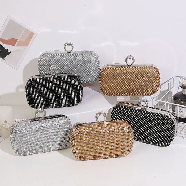 

fashion evening bag square dinner women's ring diamond hand dress annual meeting bridal