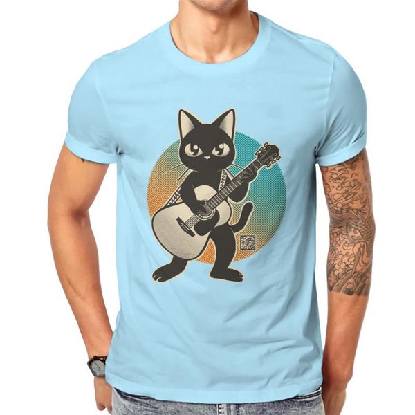 

men's t-shirts acoustic guitar girl pride street male 137048, White;black