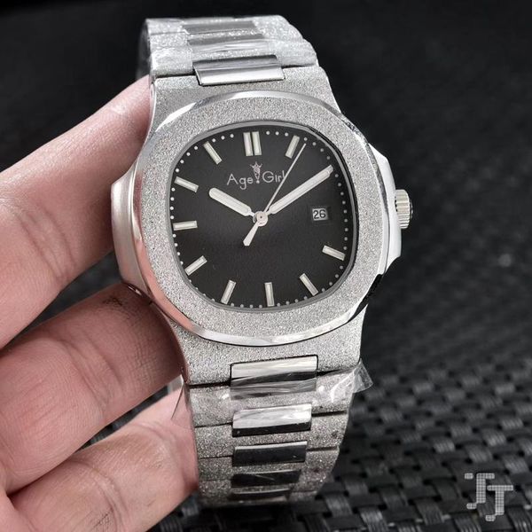 

wristwatches men automatic mechanical watch stainless steel sapphire matte diamond limited sport rose gold, Slivery;brown