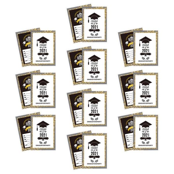 

greeting cards 20pcs graduation theme invitation party message