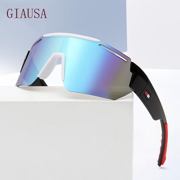 

sunglasses giausacolorful sunglasses, riding outdoor sports large frame yellow glasses, White;black