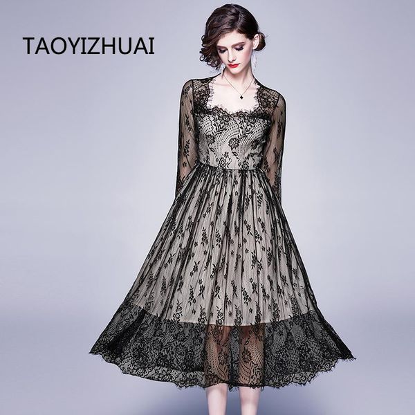 

casual dresses summer long dress fit and flare squar collar sleeves hollow out print irregular hem fashion party vestidos, Black;gray