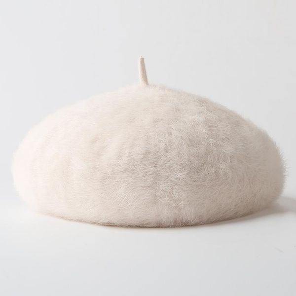 

berets women fashion fur beret hat autumn winte ladies girls solid warm baret french outdoor travel painter, Blue;gray