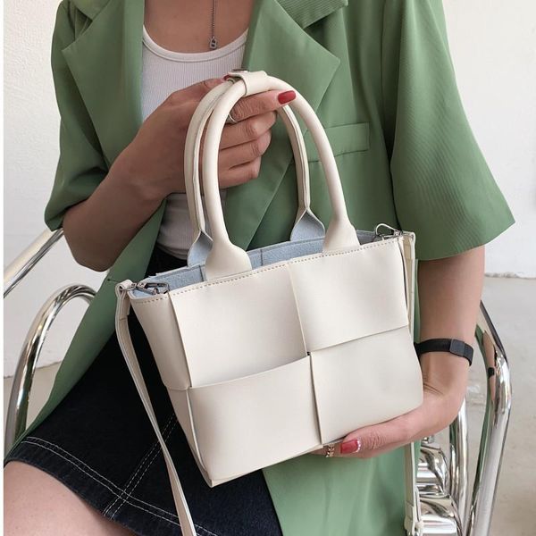 

evening bags beige weave tote women luxury soft leather shoulder brand designer crossbody messenger bag ladies summer composite