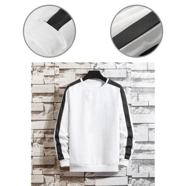 

men's sweaters casual great quick dry autumn sweatshirt sports contrast colors for school, White;black