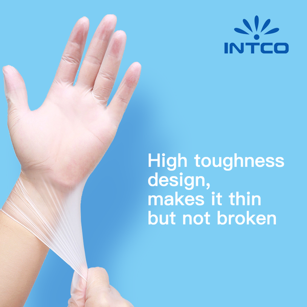 

disposable gloves intco rubber latex cleaning food waterproof household transparent 1000pcs