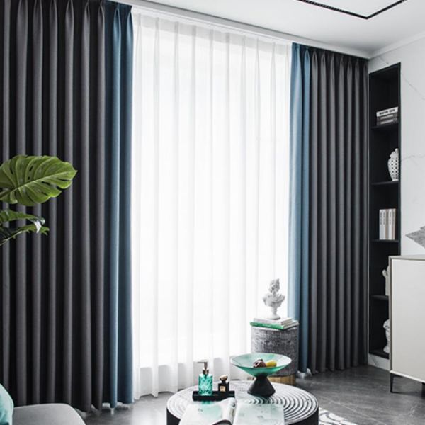 

curtain & drapes 2021 hook style solid color nordic simple light luxury modern full shade pleated designed