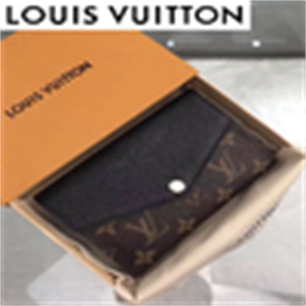 

calf wallet leather wallets brand leather flap short designer m60990 women real luxury long chain compact purse black clutches