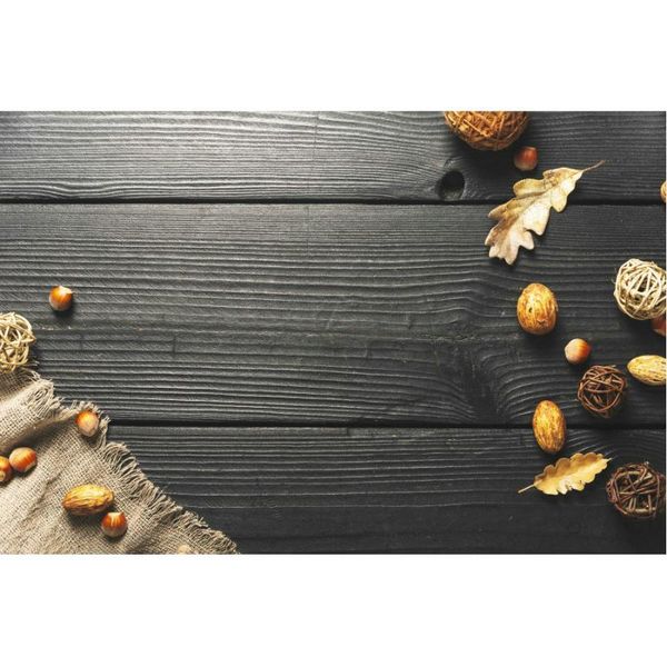 

party decoration black wooden board backdrop nut leaves background birthday baby shower wedding po booth studio props