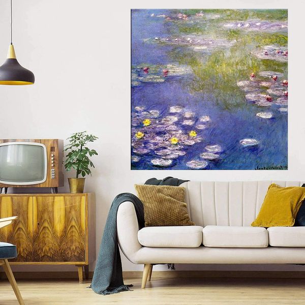 Lotus Teich Home Decor Riesige Ölgemälde auf Leinwand Handkräften / HD Print Wandkunstbilder Anpassung ist akzeptabel 21061248