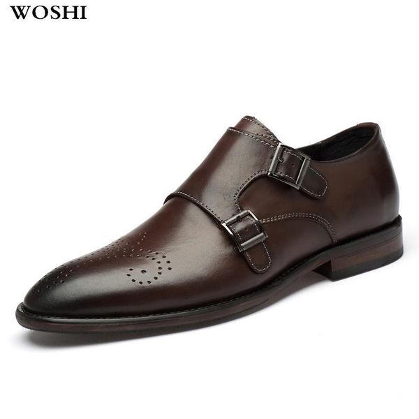 

men's oxford shoes business outdoor genuine leather slip on formal fashion mens wedding party dress big size 47, Black