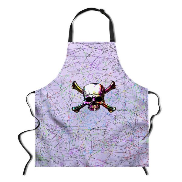

Custom Made Aprons Skull apron cloth Anti Dirt dinner stain advertising milk tea shop