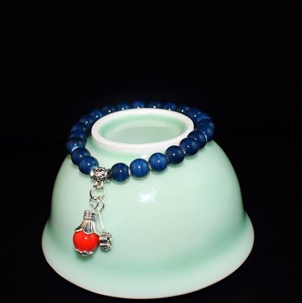 

charm bracelets 1pc retro national style elastic beaded bracelet ceramic jewelry small gift bead female, Golden;silver