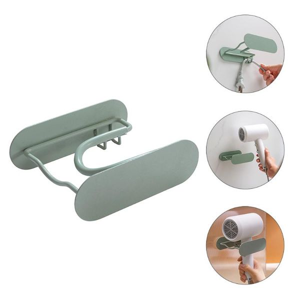 

hooks & rails 1pc punch-hair dryer rack bathroom wall hanging storage