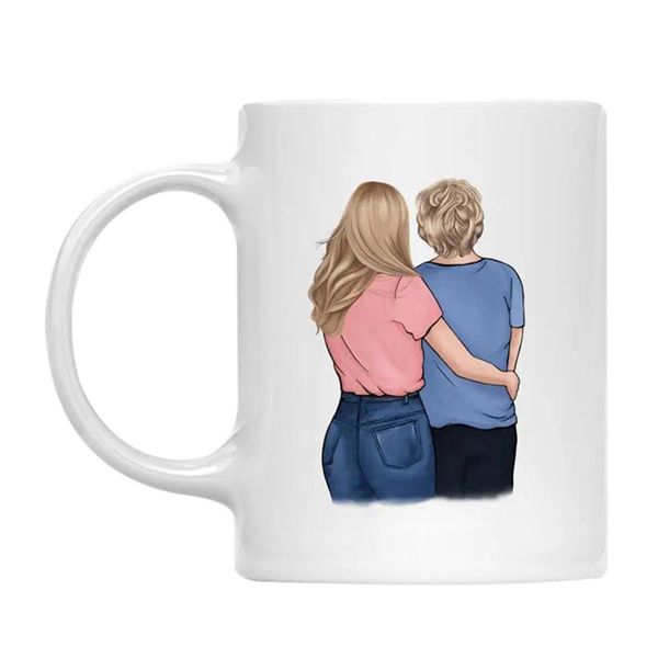

mother & daughters forever linked together mug letter printed coffee mugs hfing