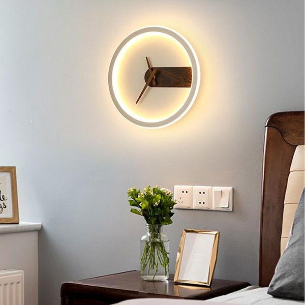 

wall lamp clock el living room tv background decoration nordic design art creative personality net red light