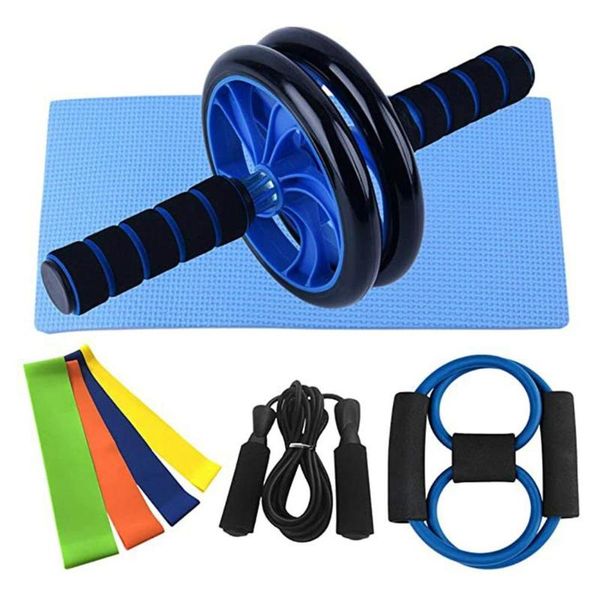 

abdominal fitness ab roller jump rope sport home wheel mat resistance band arm waist leg workout gym bands