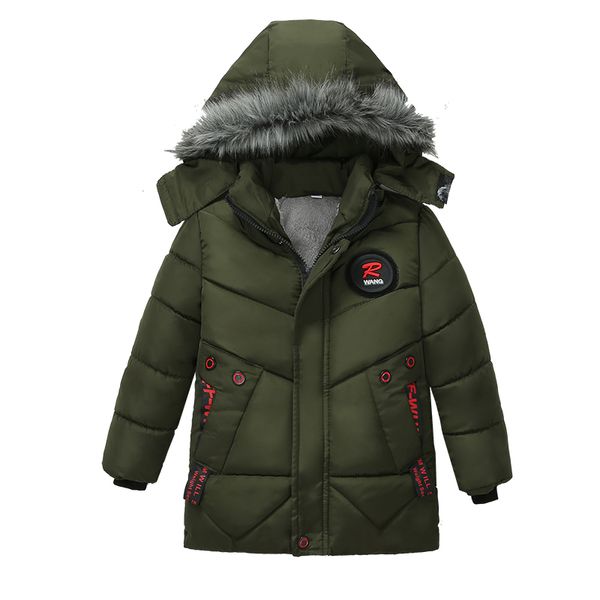 

kids jacket for boys thick cotton-padded clothes autumn winter children boys long sleeve hooded outerwear coat 2 3 4 5 year, Blue;gray