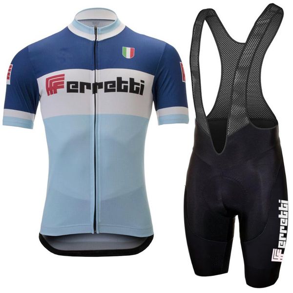 

classic retro summer men's cycling jersey set bib gel breathable mtb team racing sport bicycle clothing quick dry sets, Black;blue