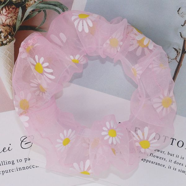 Mulheres Florais Transparentes Cabelos Acessórios Scrunchies Selvagem Cabelo Selvagem Elástico Borracha Elástica Girls Titular Scrunchie 0127