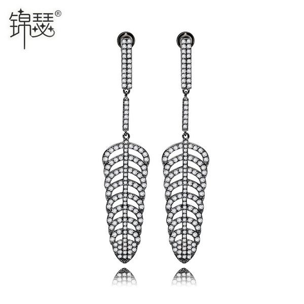 

jewelry charm stud korean version simple aaa zircon earrings, Golden