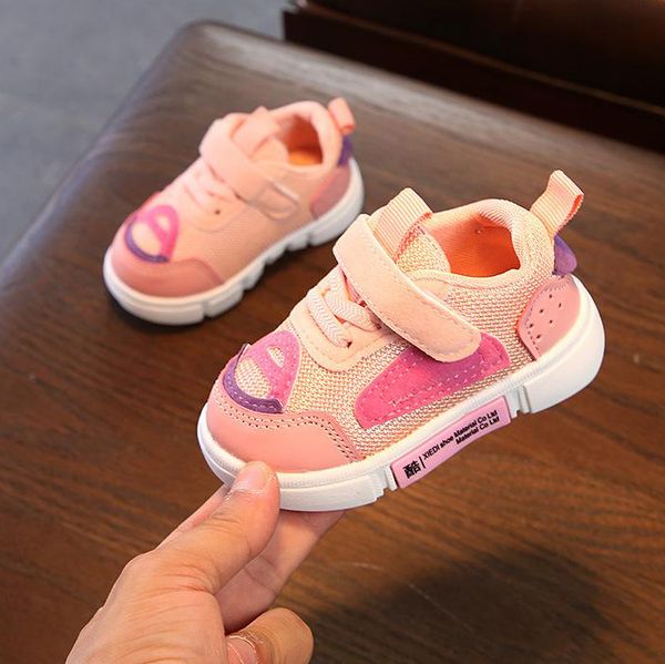 

2021 autumn infant baby soft bottom toddler shoes baby boys girls sports shoes comfortable sneakers size 15-25, Black;red