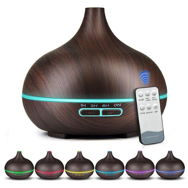 

1pcs 550ml aroma air humidifier essential oil diffuser aromatherapy electric ultrasonic cool mist maker for home remote control humidifiers
