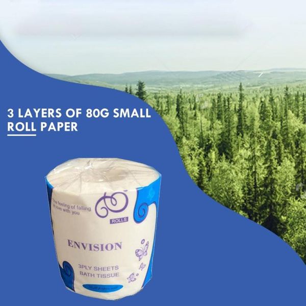 

other fashion accessories 3 layers of 80g small roll paper natural toilet towels portable for office family, Silver